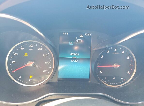 55SWF8DB2KU304095 2019 MERCEDES-BENZ C Черный Вид щитка приборов