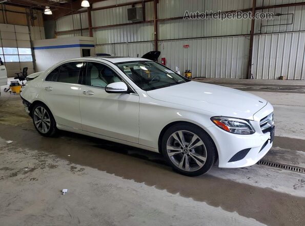 55SWF8DB3KU297352 2019 MERCEDES-BENZ C White Przód prawy