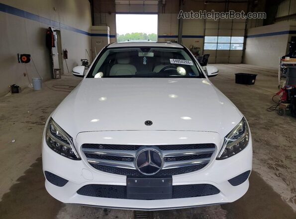 55SWF8DB3KU297352 2019 MERCEDES-BENZ C White Widok z przodu