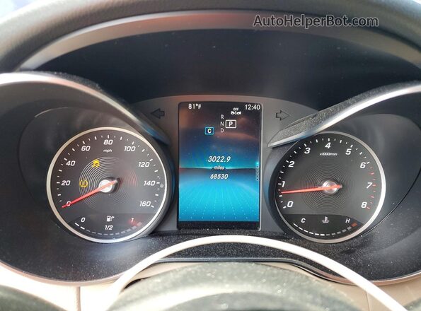 55SWF8DB4KU291012 2019 MERCEDES-BENZ C Blue Widok zestawu wskaźników