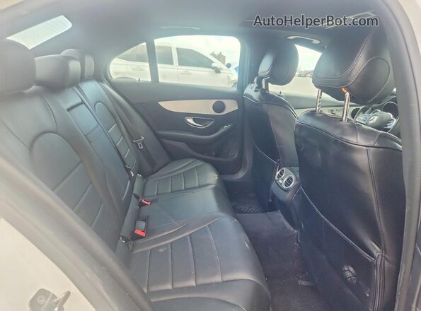 55SWF8DB4KU310383 2019 MERCEDES-BENZ C White Rear seats view