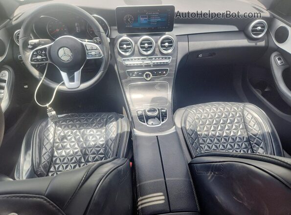 55SWF8DB4KU310383 2019 MERCEDES-BENZ C White Dashboard view