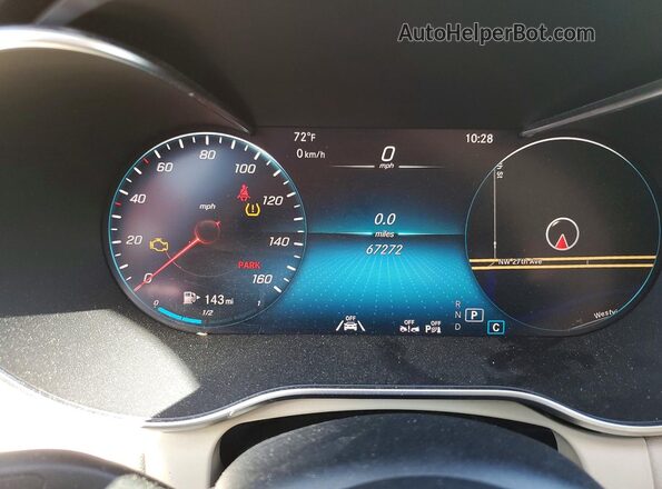55SWF8DB4LU324155 2020 MERCEDES-BENZ C Белый Вид щитка приборов