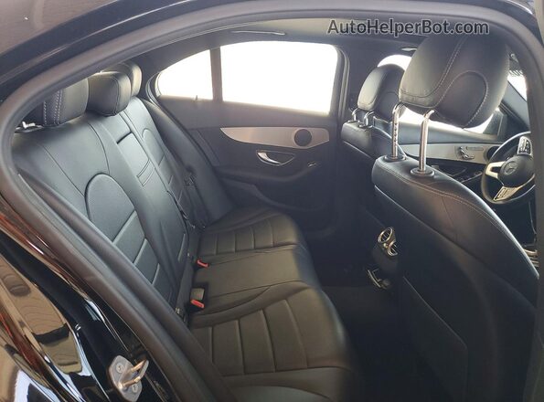 55SWF8DB5KU320405 2019 MERCEDES-BENZ C Black Rear seats view