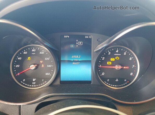 55SWF8DB5KU320405 2019 MERCEDES-BENZ C Black Instrument cluster view