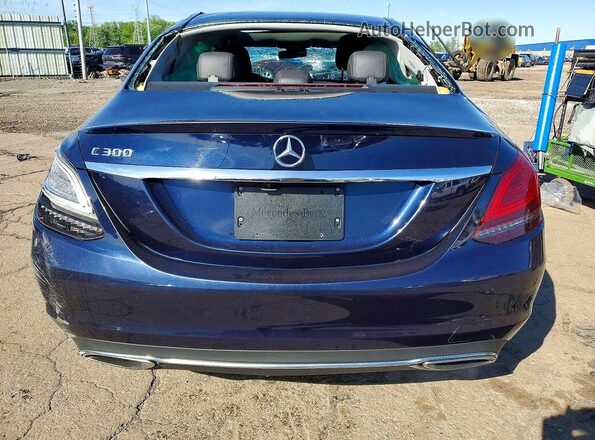 55SWF8DB6KU288225 2019 MERCEDES-BENZ C Blue Widok z tyłu