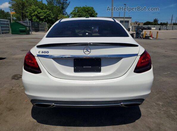 55SWF8DB6KU296583 2019 MERCEDES-BENZ C White Widok z tyłu