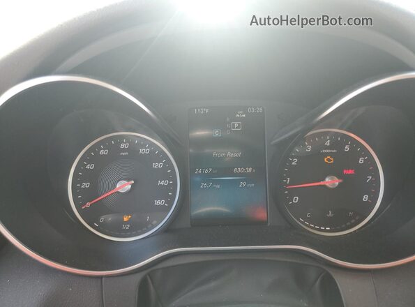 55SWF8DB7KU321717 2019 MERCEDES-BENZ C Gray Instrument cluster view