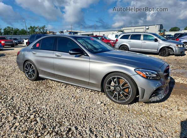 55SWF8DBXKU289457 2019 MERCEDES-BENZ C Серебряный Передняя правая четверть
