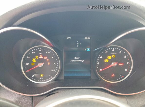 55SWF8DBXKU294271 2019 MERCEDES-BENZ C White Vista del cuadro de instrumentos