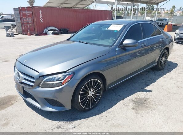 55SWF8DBXKU297347 2019 MERCEDES-BENZ C-CLASS Gray Передня ліва чверть