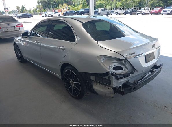 55SWF8DBXLU324354 2020 MERCEDES-BENZ C-CLASS Silver Trasero izquierdo