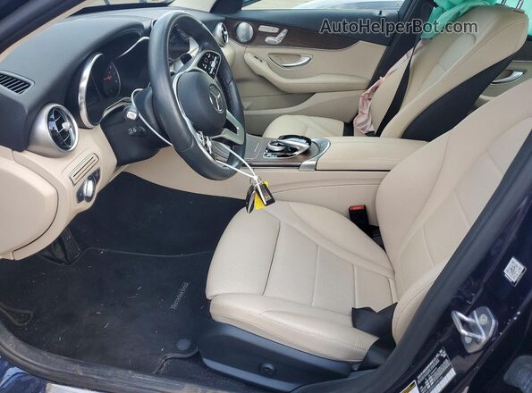 55SWF8EB0KU290146 2019 MERCEDES-BENZ C Черный Вид салона спереди