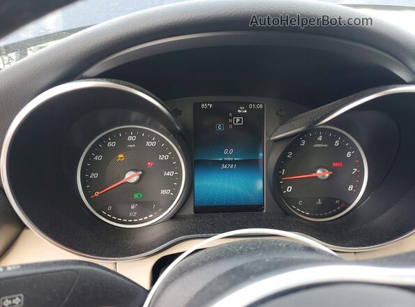 55SWF8EB0KU290146 2019 MERCEDES-BENZ C Черный Вид щитка приборов