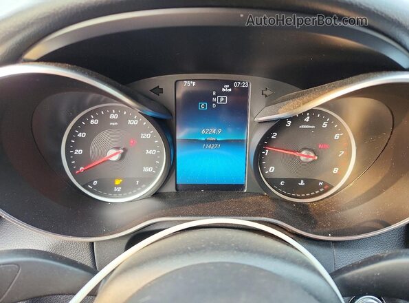 55SWF8EB0KU305406 2019 MERCEDES-BENZ C Black Instrument cluster view
