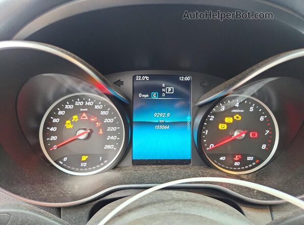 55SWF8EB0LU328508 2020 MERCEDES-BENZ C Black Вид щитка приладів