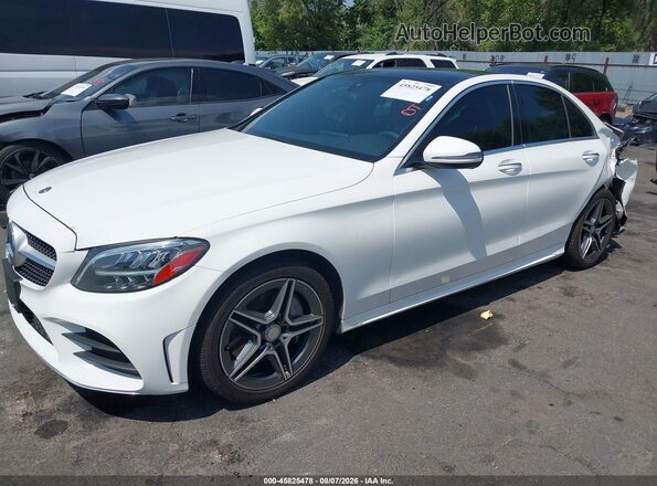 55SWF8EB0LU329979 2020 MERCEDES-BENZ C-CLASS White წინა მარცხენა ხედი სამი მეოთხედიდან