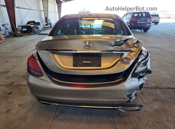 55SWF8EB1KU314597 2019 MERCEDES-BENZ C Gray Вид ззаду