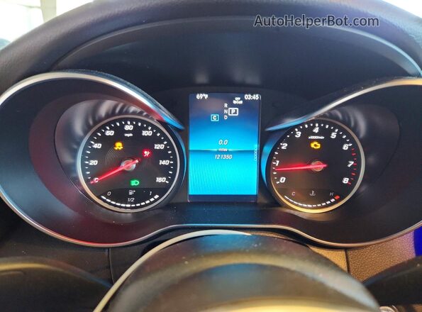 55SWF8EB1KU314597 2019 MERCEDES-BENZ C Gray Вид щитка приладів