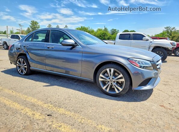 55SWF8EB2KU283988 2019 MERCEDES-BENZ C Gray Delantero derecho