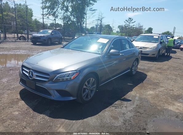 55SWF8EB3KU284535 2019 MERCEDES-BENZ C-CLASS Gray Առջևի ձախ երեք քառորդ տեսարան