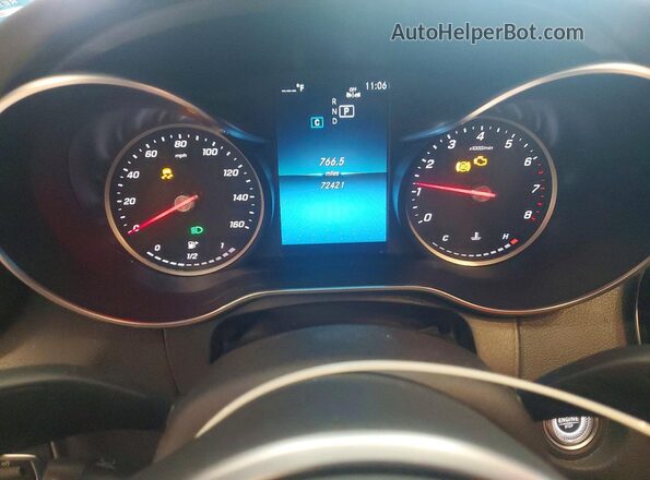 55SWF8EB5KU292619 2019 MERCEDES-BENZ C Gray Widok zestawu wskaźników
