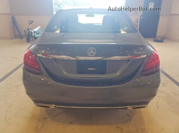55SWF8EB5KU292619 2019 MERCEDES-BENZ C Gray Widok z tyłu