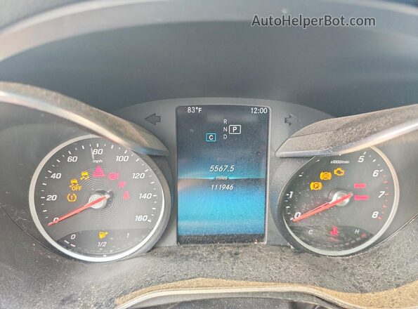 55SWF8EB6KU301974 2019 MERCEDES-BENZ C Серый Вид щитка приборов