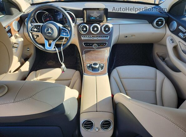 55SWF8EB6KU319374 2019 MERCEDES-BENZ C Blue Առջևի վահանակի տեսք