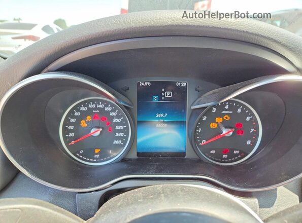 55SWF8EB6LU330747 2020 MERCEDES-BENZ C Gray ხელსაწყოთა პანელის ხედი