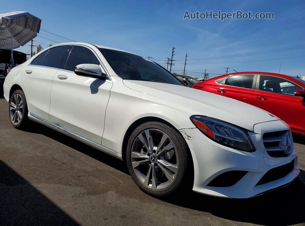 55SWF8EB8KU286264 2019 MERCEDES-BENZ C White Delantero derecho