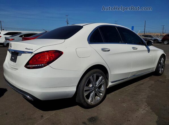 55SWF8EB8KU286264 2019 MERCEDES-BENZ C White Trasero derecho