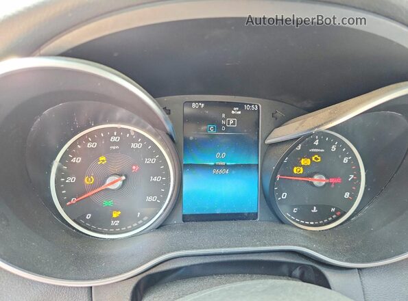 55SWF8EB8LU324769 2020 MERCEDES-BENZ C Black Вид щитка приладів