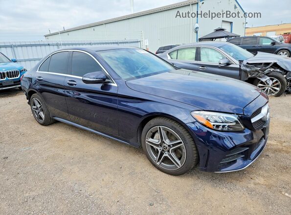 55SWF8EB9KU317635 2019 MERCEDES-BENZ C Blue Передня права чверть
