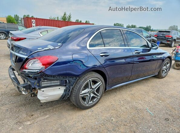 55SWF8EB9KU317635 2019 MERCEDES-BENZ C Blue Задня права чверть