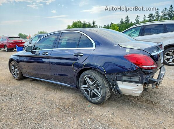 55SWF8EB9KU317635 2019 MERCEDES-BENZ C Blue Задня ліва чверть