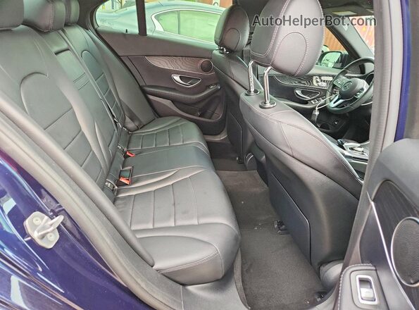 55SWF8EB9KU317635 2019 MERCEDES-BENZ C Blue Вид задніх сидінь