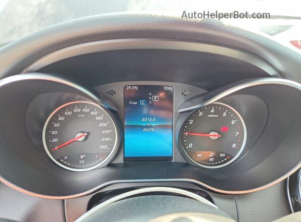 55SWF8EB9KU317635 2019 MERCEDES-BENZ C Blue Вид щитка приладів