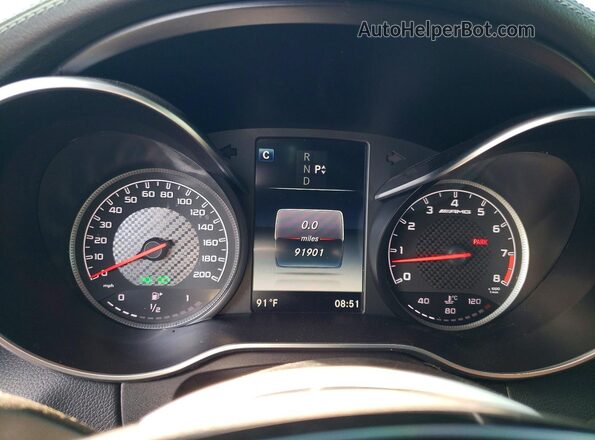 55SWF8GB0HU209765 2017 MERCEDES-BENZ C Blue Вид щитка приладів