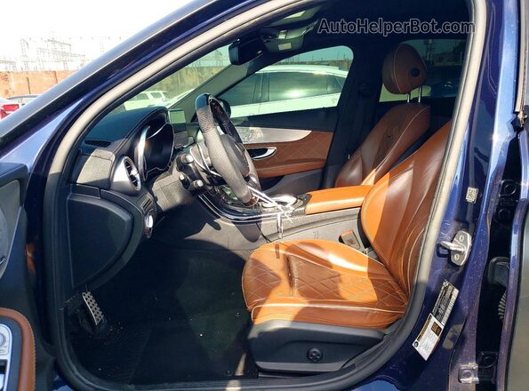 55SWF8GB0HU209765 2017 MERCEDES-BENZ C Blue Вид салону спереду