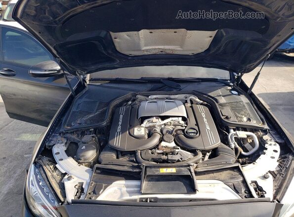 55SWF8GB0HU209765 2017 MERCEDES-BENZ C Blue Вид задньої частини салону
