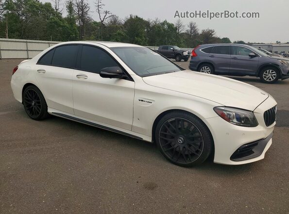 55SWF8HB4LU331200 2020 MERCEDES-BENZ C White Przód prawy