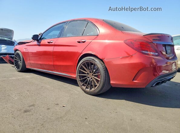 55SWF8HB5GU117922 2016 MERCEDES-BENZ C Maroon Задня ліва чверть