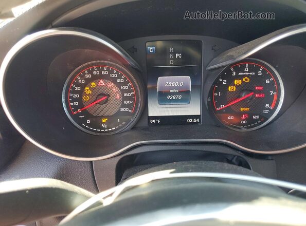 55SWF8HB5GU117922 2016 MERCEDES-BENZ C Maroon Вид щитка приладів