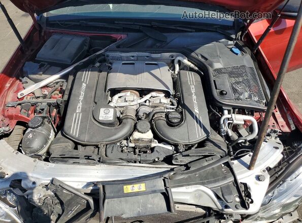 55SWF8HB5GU117922 2016 MERCEDES-BENZ C Maroon Вид задньої частини салону