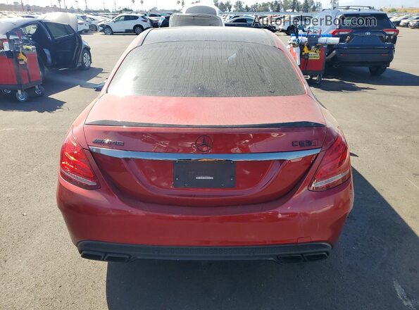 55SWF8HB5GU117922 2016 MERCEDES-BENZ C Maroon Вид ззаду
