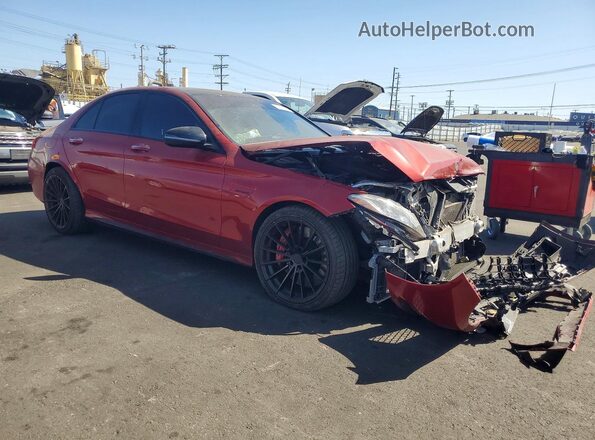 55SWF8HB5GU117922 2016 MERCEDES-BENZ C Maroon Передня права чверть