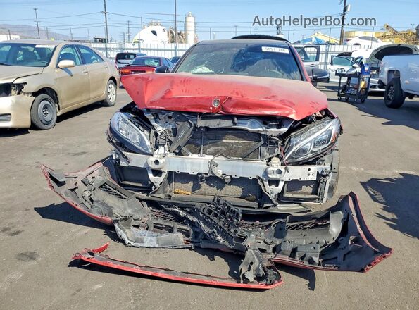 55SWF8HB5GU117922 2016 MERCEDES-BENZ C Maroon Вид спереду
