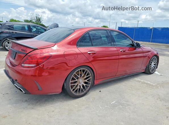 55SWF8HB7GU102127 2016 MERCEDES-BENZ C Red Tył prawy