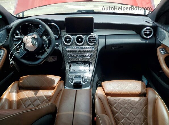 55SWF8HB7GU102127 2016 MERCEDES-BENZ C Red Widok deski rozdzielczej